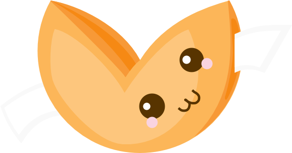 Fortune Cookie - Clip Art (600x458)