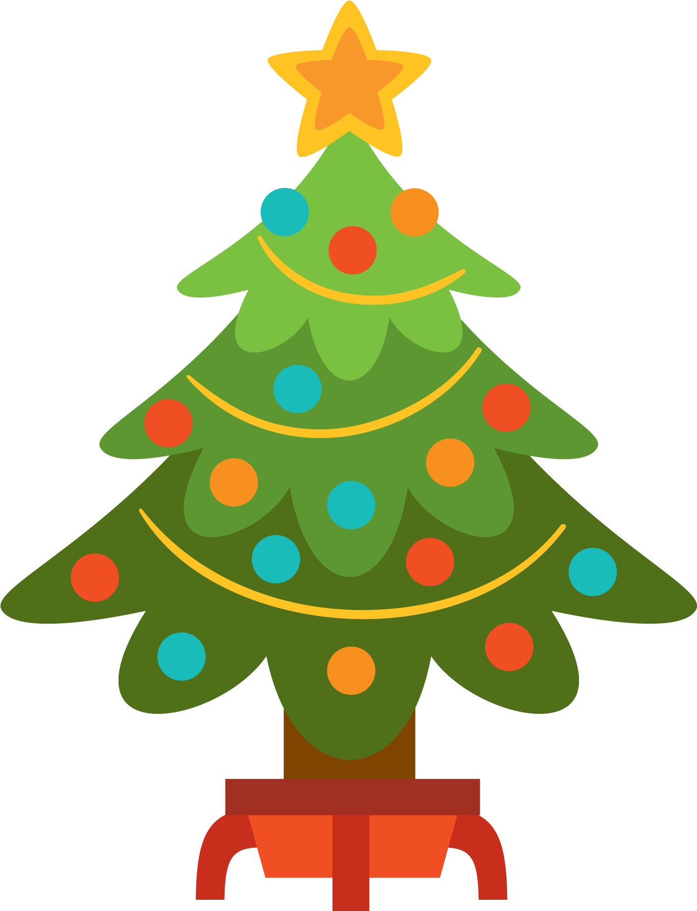 Unique Christmas Tree Clipart Kid - Merry Christmas Tree Png (1500x1875)