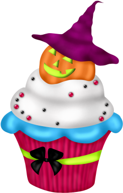 Gingerbread Clipart Holiday Treats - Halloween Cupcake Clipart (400x450)