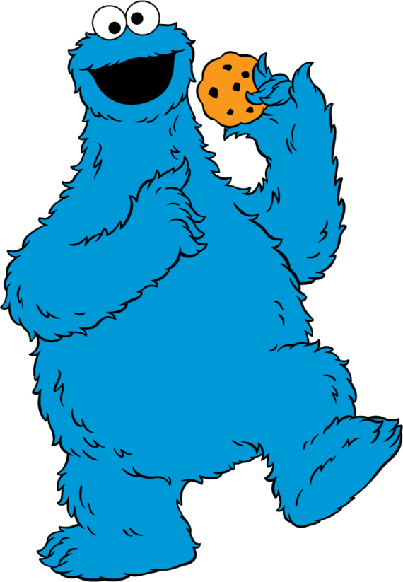 Free Clip Art Of Cookie Monster Clipart - Sesame Street Characters Clipart (570x823)