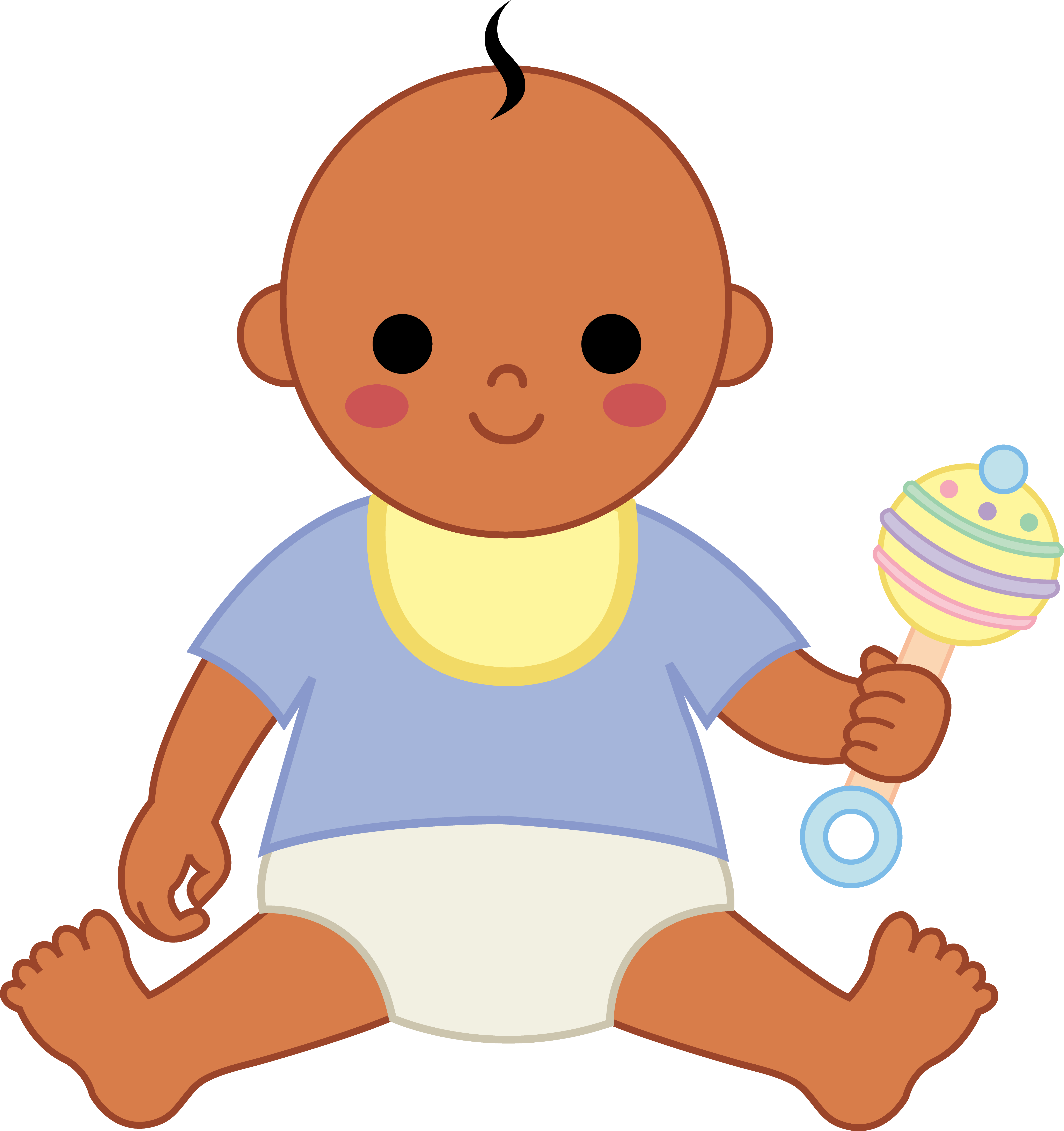 Cartoon Babies Clipart - Baby Doll Clipart Png (5175x5502)