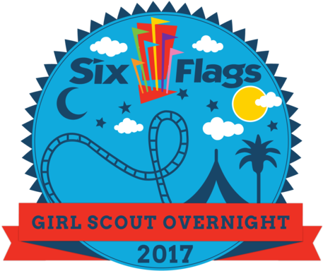 Six Flags Girl Scout Overnight Patch - Vector Graphics (480x480)