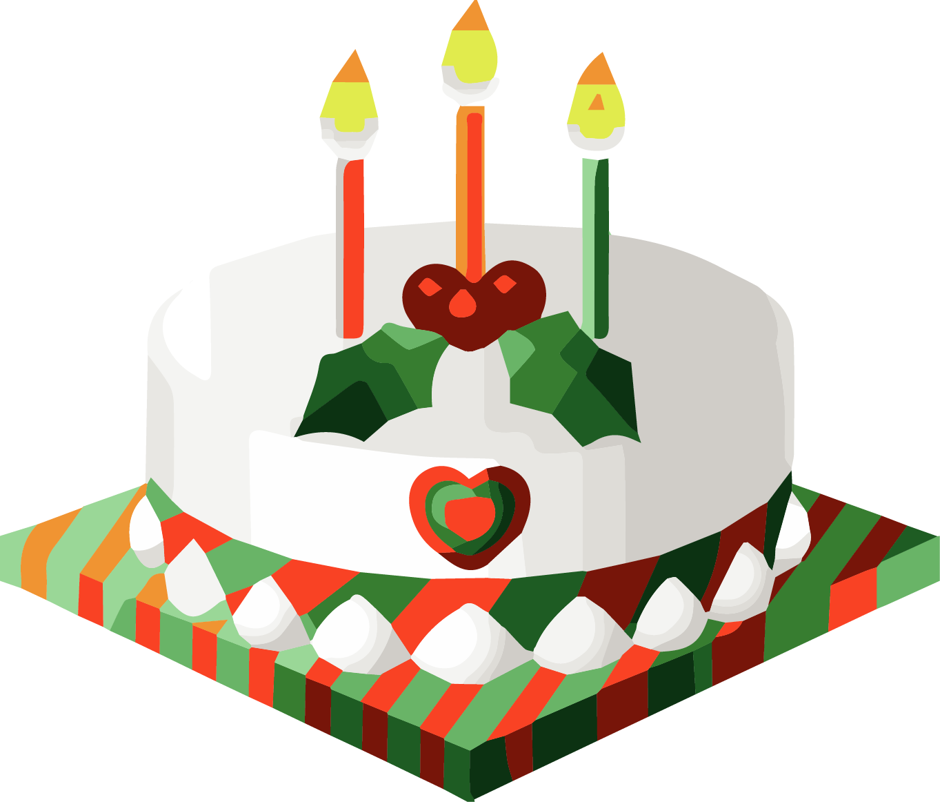 Christmast Cake Png Clipart - Christmas Cake Clipart Free (1363x1162)