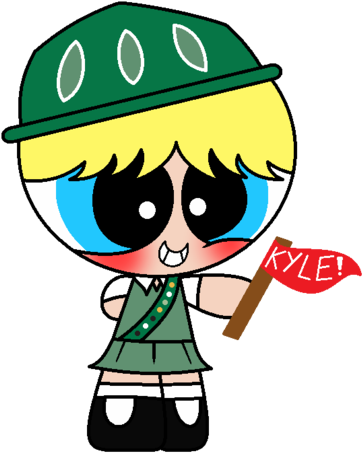 Ppg/commission 2-5/kyle As A Girl Scout By Antonio132 - Cartoon (400x486)