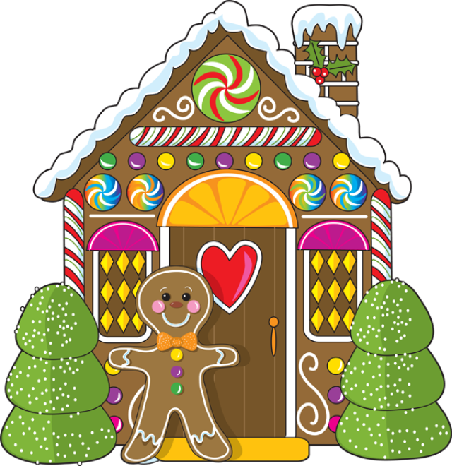 Christmas - Christmas Gingerbread House Clipart (640x660)
