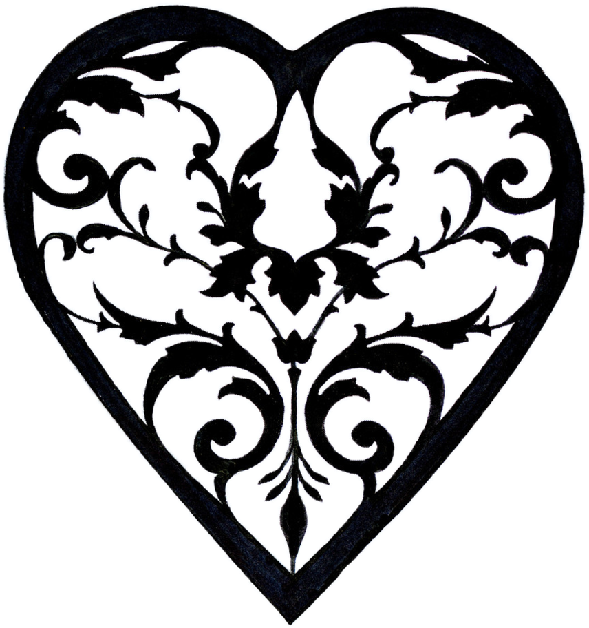 Like - Filigree Heart Clip Art - (940x1000) Png Clipart Download