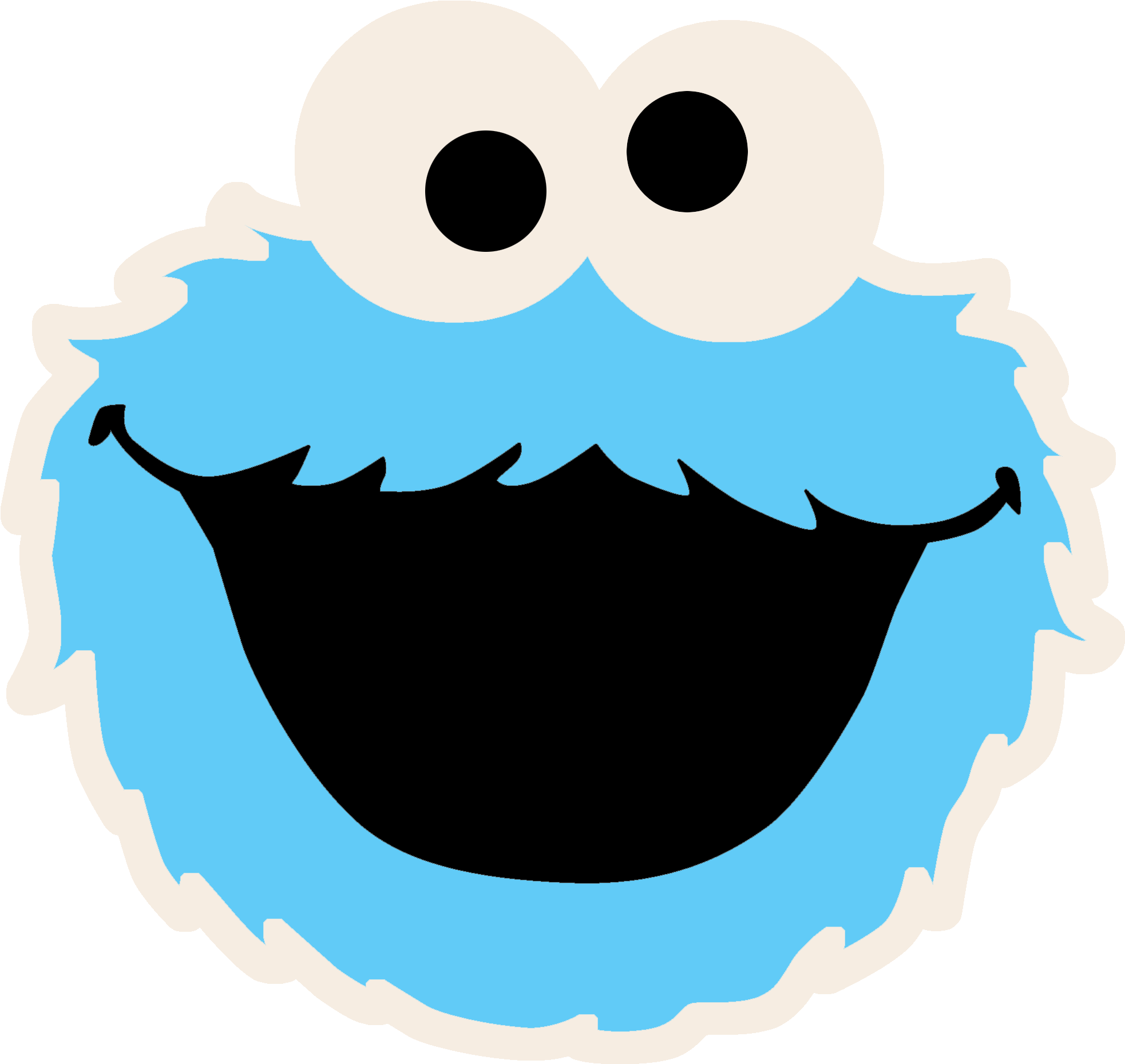 Cookie Monster T Shirt (2000x2000)