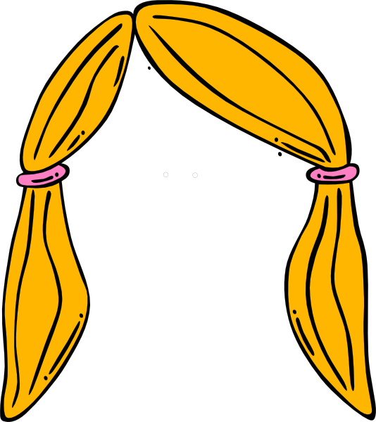 Brown Hair Clipart Wig - Girl Hair Clipart Png (534x600)