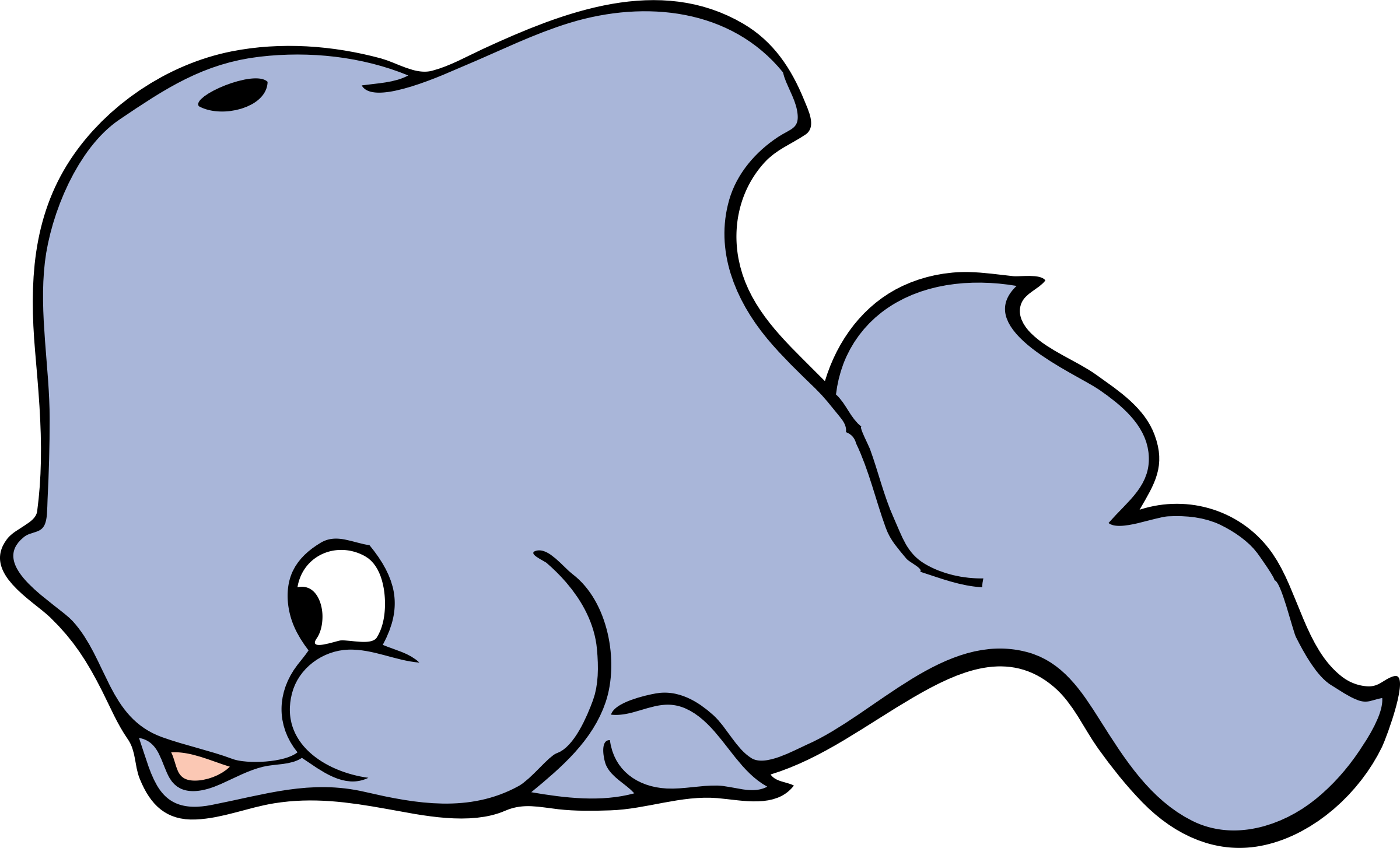 Moving Clipart Whale - Whale Clip Art (2400x1454)