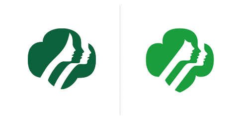 Saul Bass' Original 1978 Girl Scouts Logo - Girl Scouts Of The Usa (623x241)