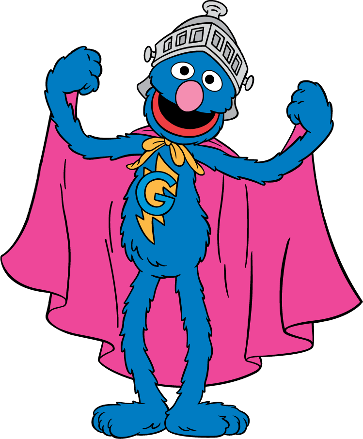 Grover Clipart - Clipart Kid - Super Grover Sesame Street (749x906)