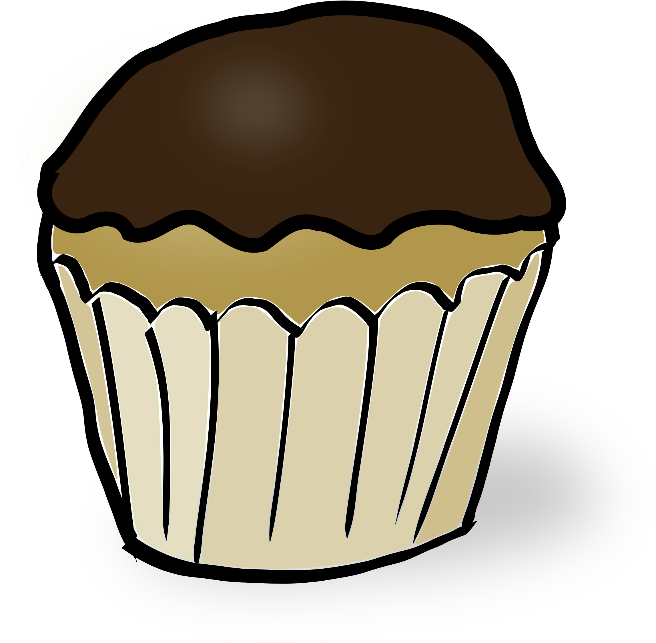 Chocolate Muffin Clipart - Chocolate Chip Muffin Colouring Pages (2400x2278)