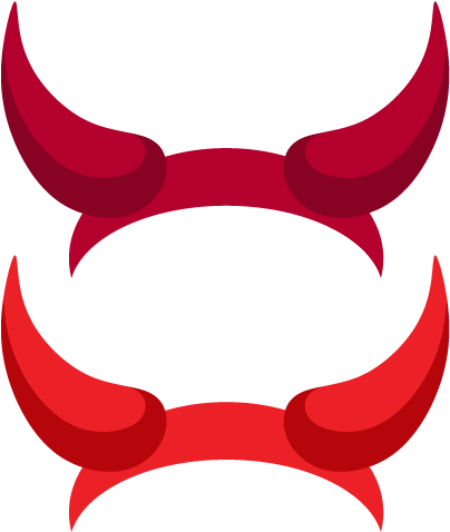 Printable Devil Horns Photo Booth Prop - Clip Art Devil Horns (458x593)
