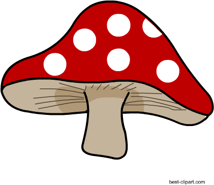 Free Big Red Mushroom Clip Art - Easter (450x450)
