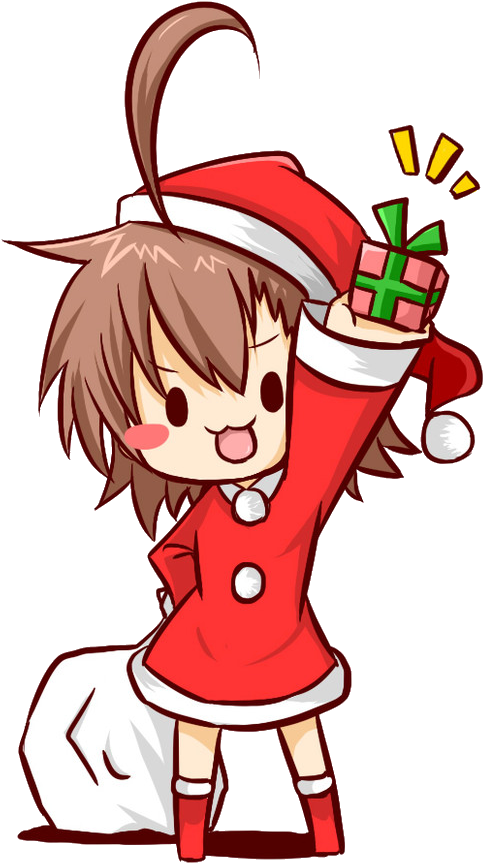 Christmas Event - Cute Girl With Christmas Gift Bag Sweatshirt (ugly (700x908)