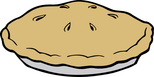 Whole Pie Top View Clipart - Pie (500x251)