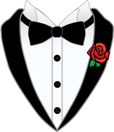 Senior Prom Clipart - Tuxedo Groom Or Groomsman Wedding Party T Shirt (600x500)