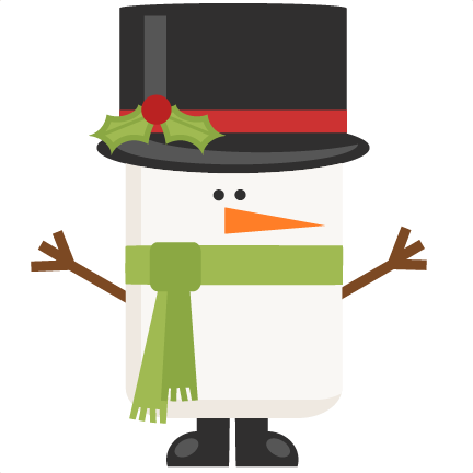 Funky Snowman Title Scrapbook Clip Art Christmas Cut - Clip Art (432x432)