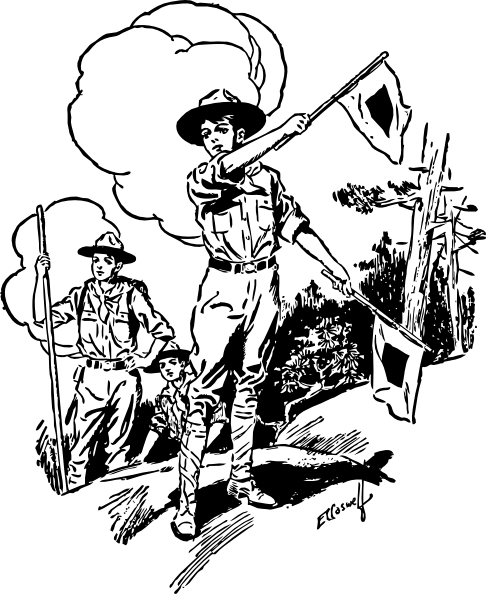 Boy Scout Clipart Vector Free - Boy Scout Vector (486x594)