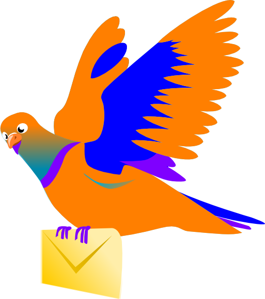 Email Message Bird Clip Art At Clker Com Vector Clip - Bird Message Png (528x597)