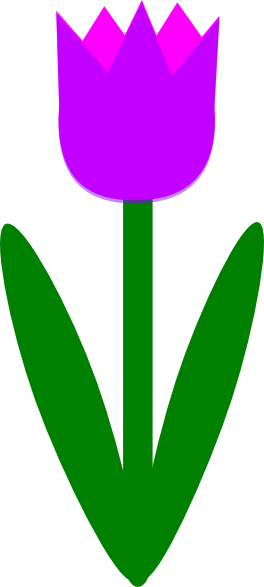 Totetude Purple Tulip Clip Art At Clker Com Vector - Purple Tulip Clipart (264x587)