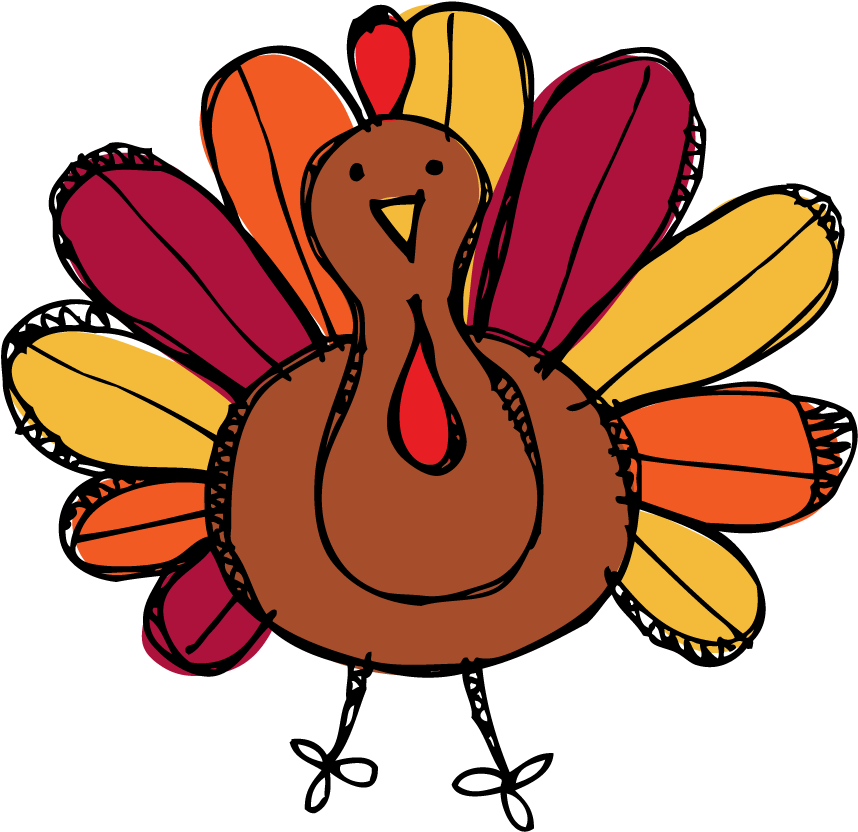 Cute Clipart Turkey - Turkey Clip Art Free (873x845)