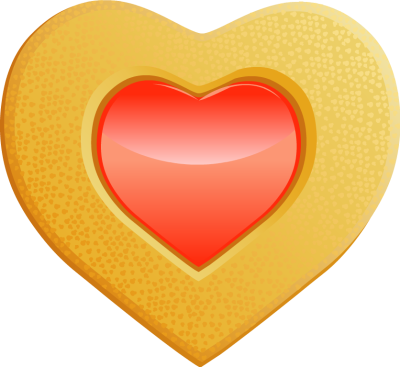 Cookie Freeokie Clip Art - Heart (400x367)