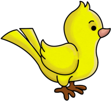 Yellow Bird - Cartoon Small Bird (420x420)