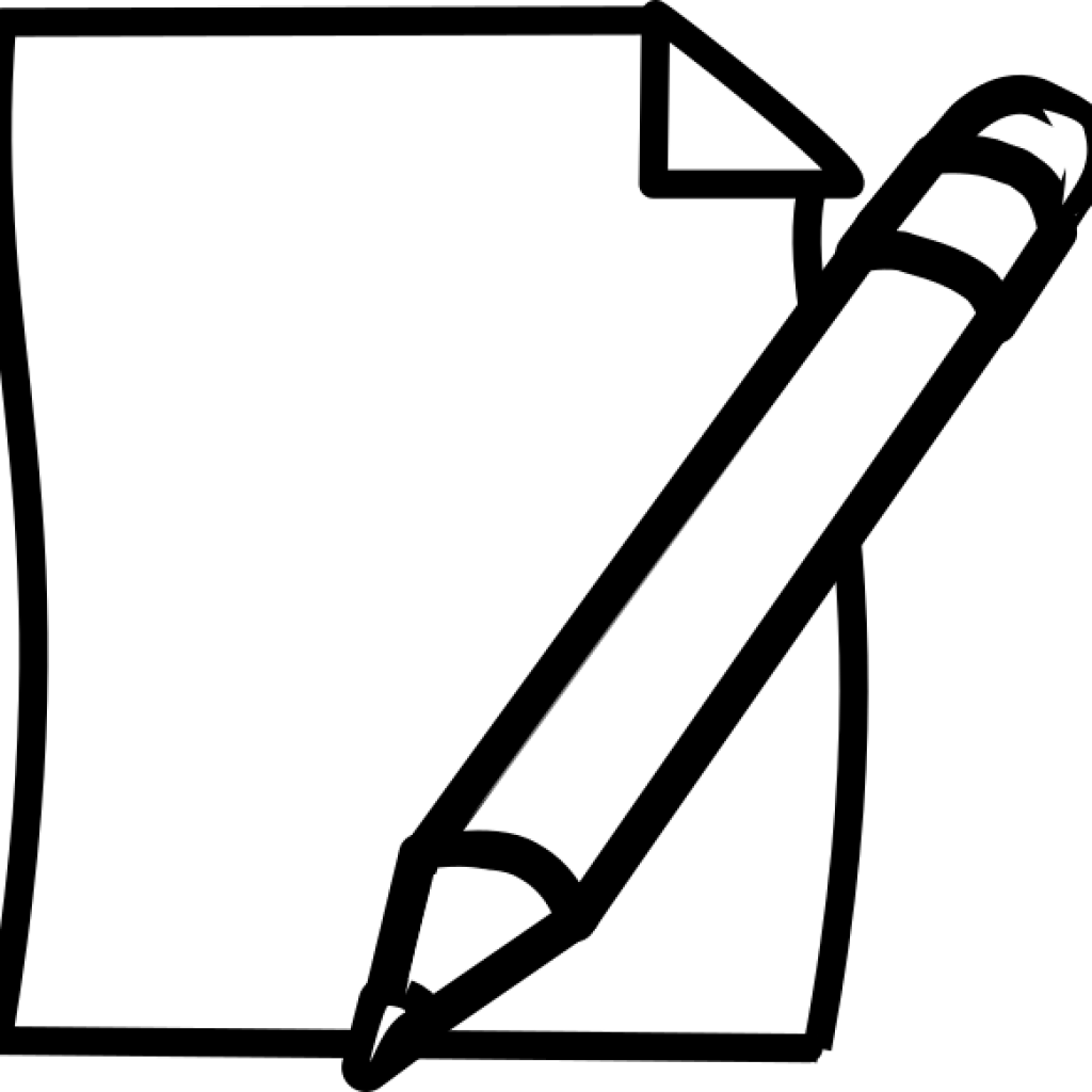Pencil And Paper Clipart Pencil Paper Clip Art At Clker - Pencil And Paper Clipart Black And White (1024x1024)