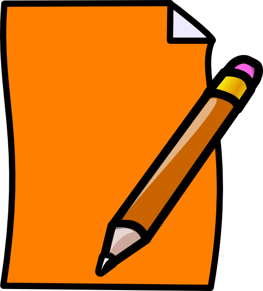 Pen And Paper Clip Art (540x597)