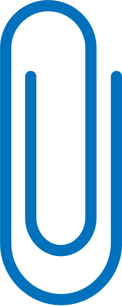 Paperclip Blue - Paper Clip Blue Icon (239x600)