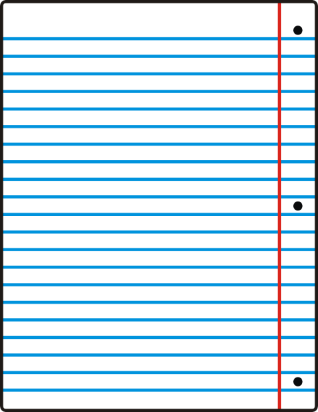 Lined Paper Clip Art - Paper (462x597)