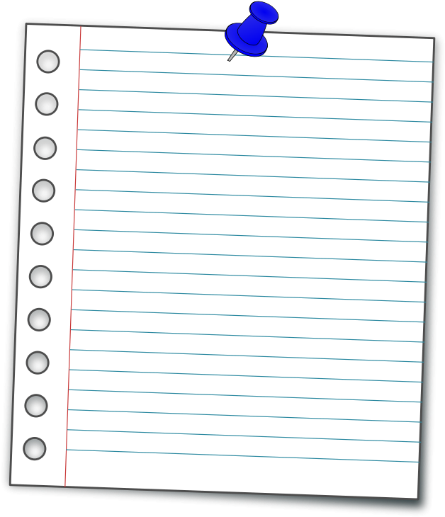 Ruled Paper Post-it Note Notebook Clip Art - Ruled Paper Post-it Note Notebook Clip Art (644x800)