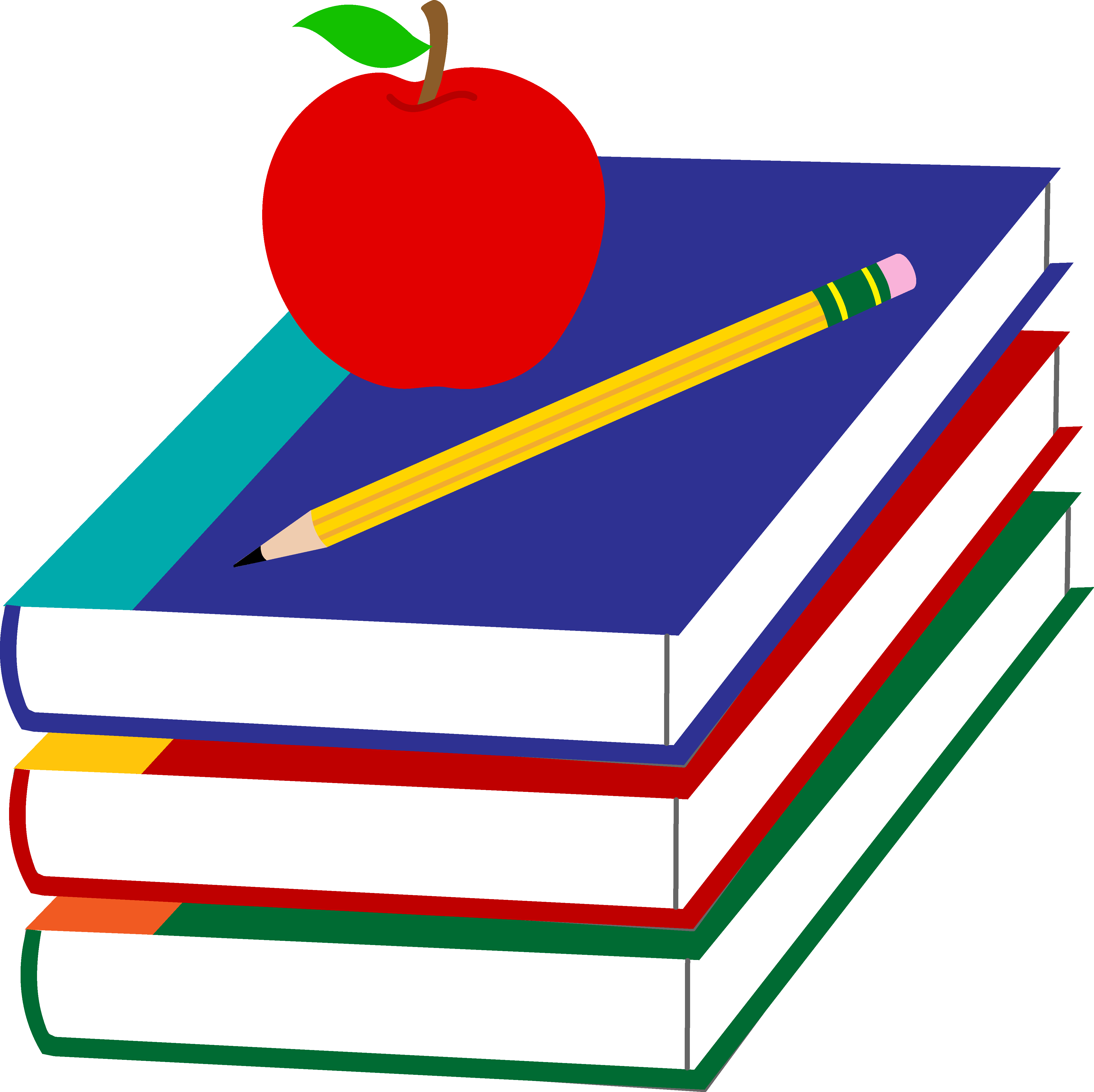 Books - Clipart - School Png (4461x4450)