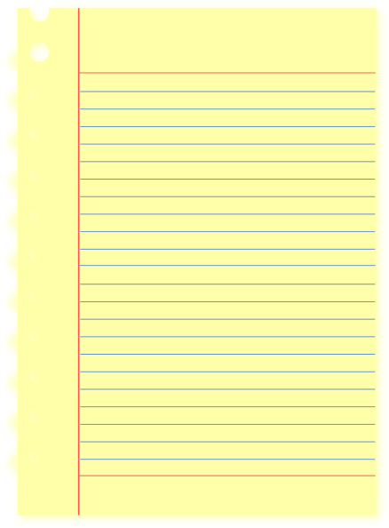 Yellow Note Book Png (438x594)