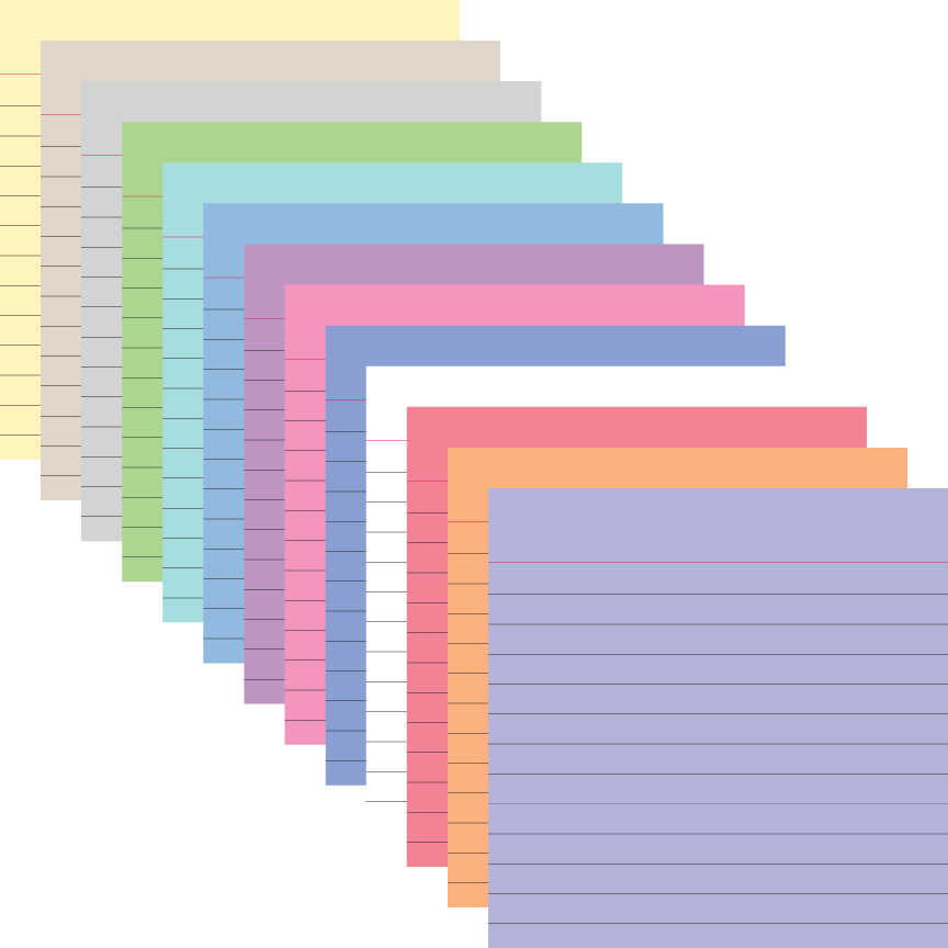 Paper Post-it Note Sticker Clip Art - Lined Sticky Note Clipart (864x864)