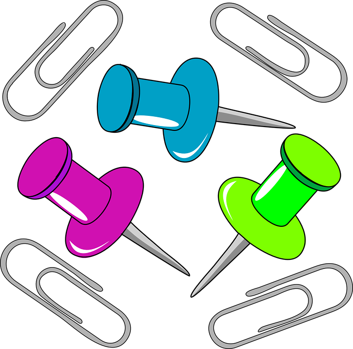 Paper Clips Free Images On Pixabay Clipart - Office Supplies Clip Art (760x750)