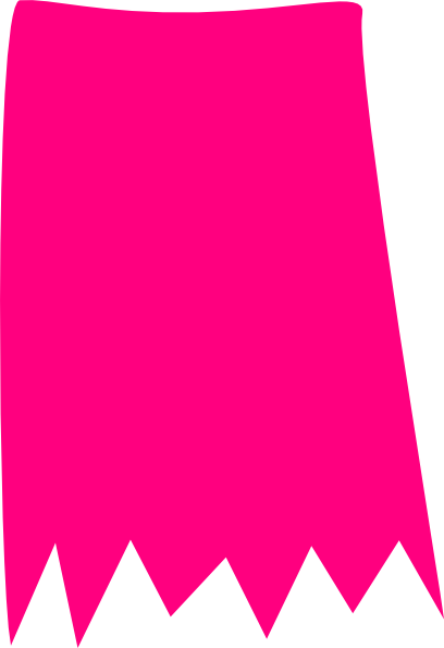 Pink Torn Skirt Clip Art - Pink Skirt Clipart (408x595)