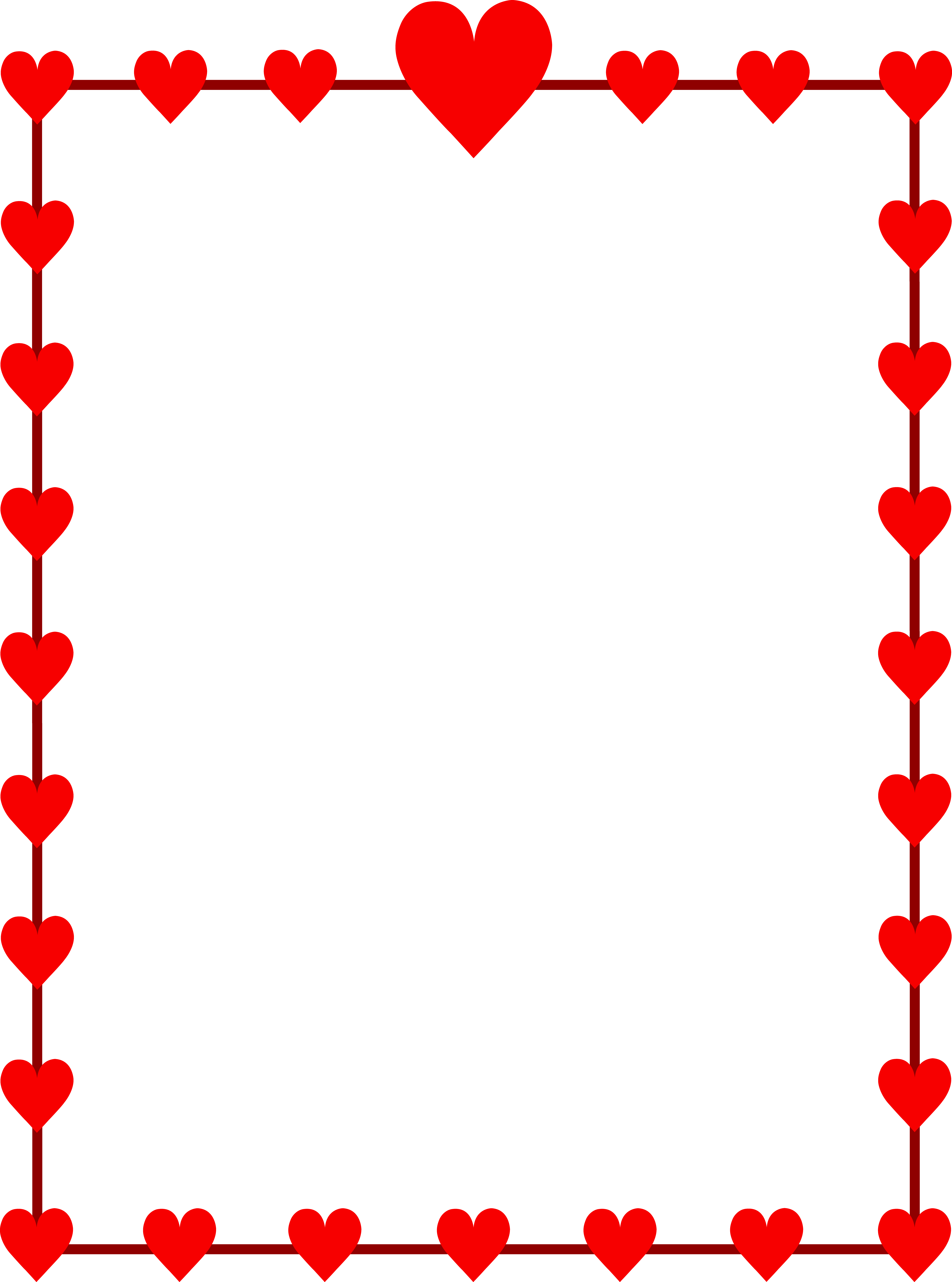 Free Valentine Clipart - Valentines Day Border Clip Art (5952x8014)