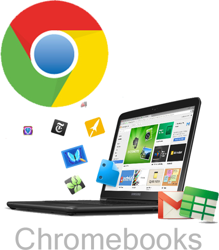 Notebook Clipart Chromebook - 1 1 Chromebook (452x517)