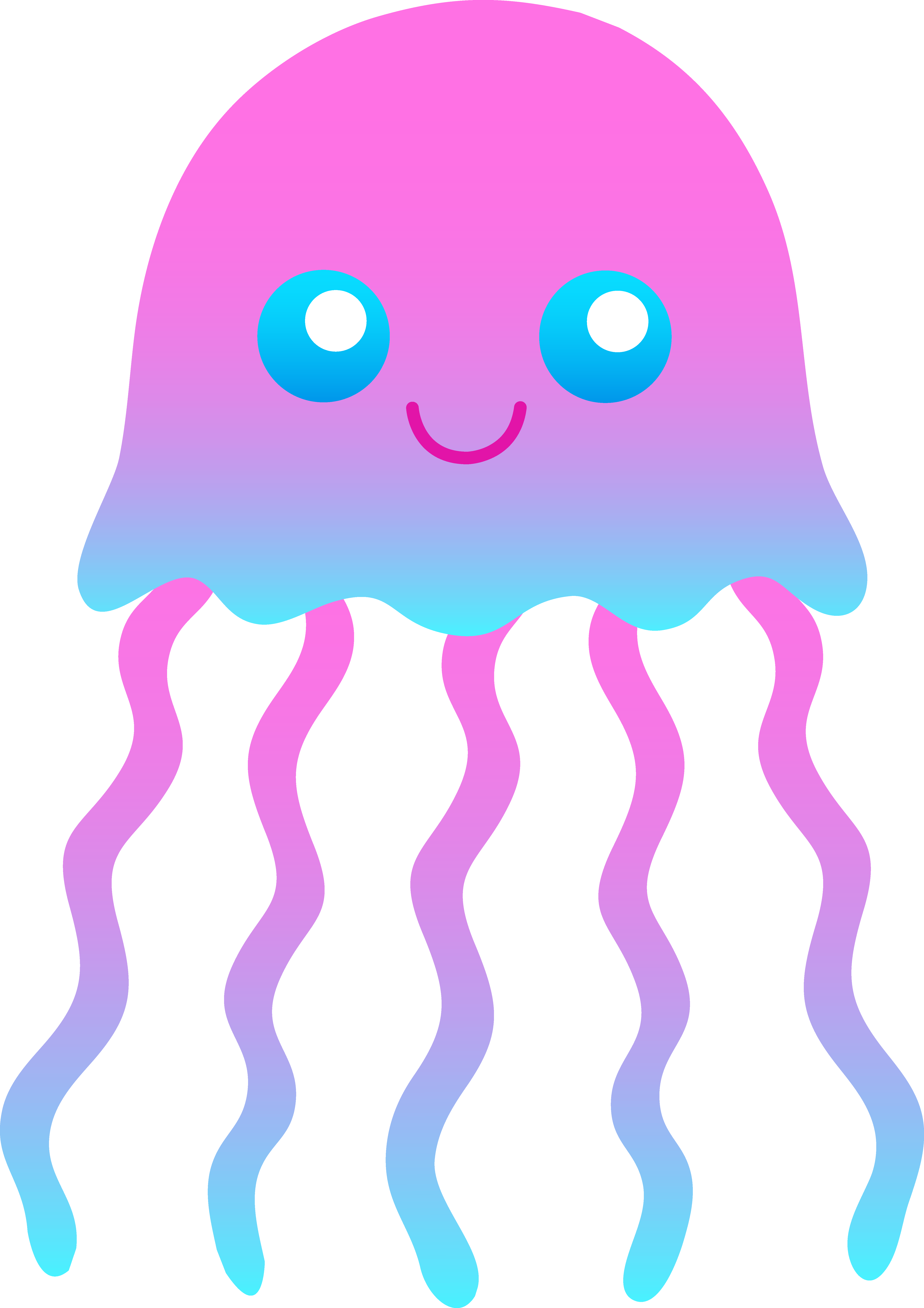 Little Jellyfish Clip Art - Clip Art Jellyfish (5204x7364)