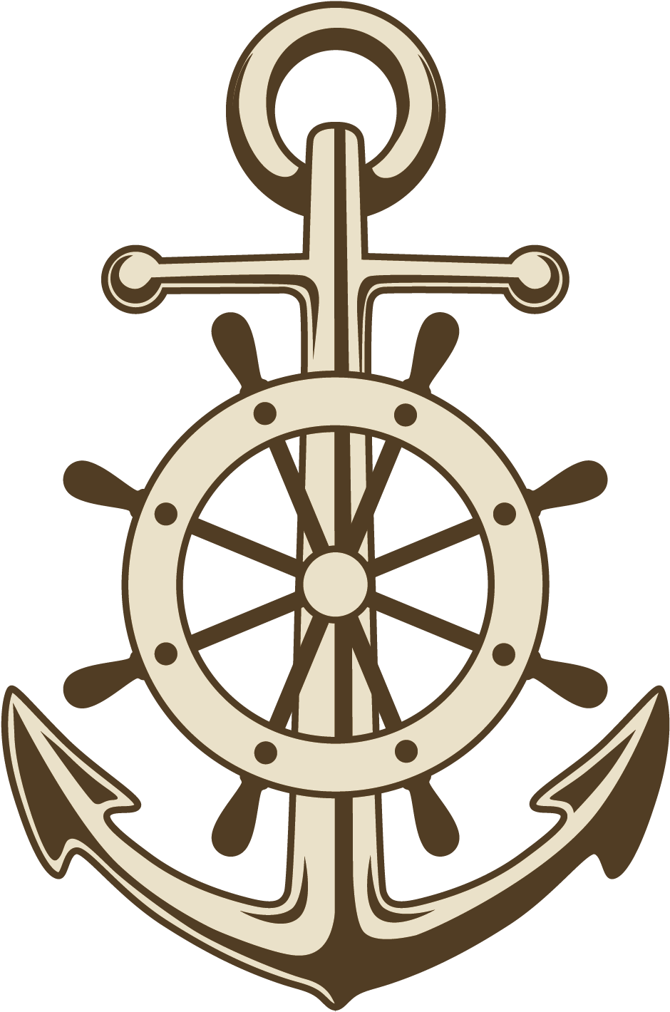 Anchor Ships Wheel Paper Clip Art - Anchor And Wheel Png (1229x1607)