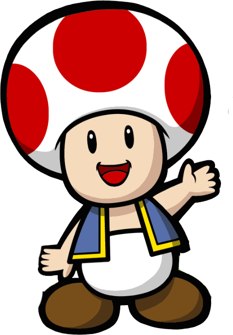 Covered Clipart Paper Mario - Super Paper Mario Toad (467x673)