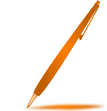 Orange Pencil Clip Art At Clker - Writing (600x385)