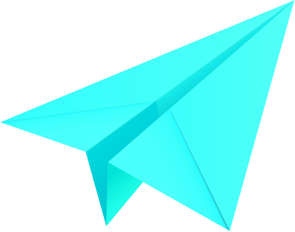 Paper Plane Vector - Blue Paper Airplane Clipart (600x473)