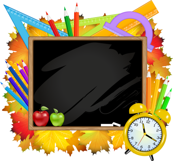 School, Pencils, Tubes, - Crayon Frame Png Clipart (600x558)