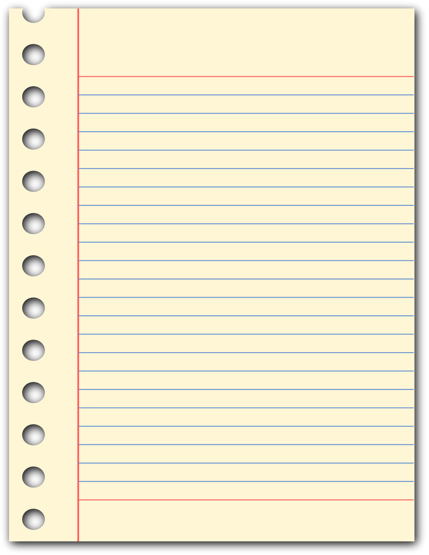 Page - Not Defteri Sayfası Png (850x1100)