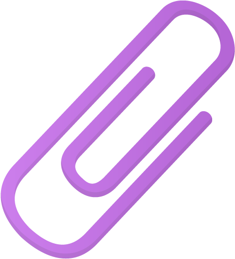 A Paper Clip Icon - Colored Paper Clip Png (512x512)