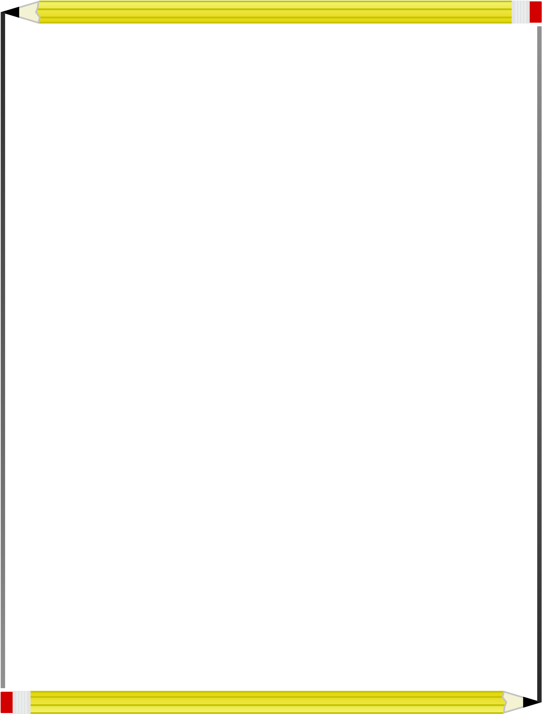 Pencil - Border - Clipart - Screenshot (1855x2400)