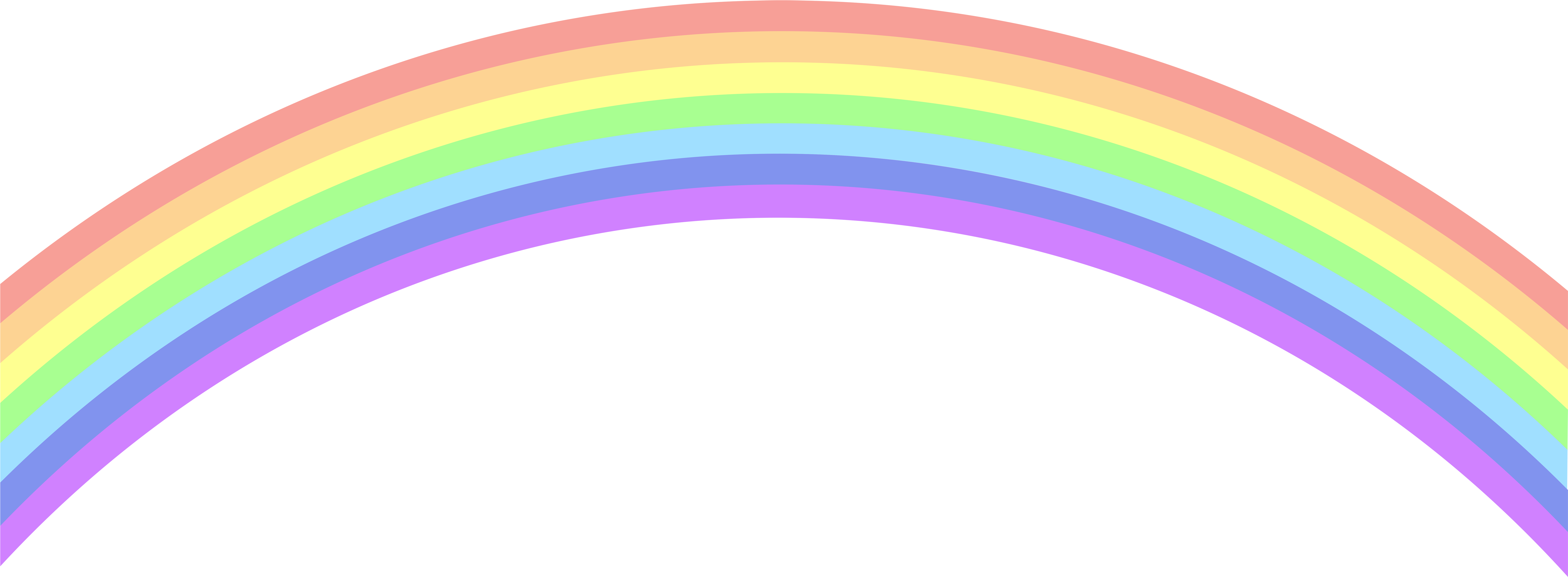 Rainbow Clip Art Png Image - Rainbow Clipart (8000x3315)
